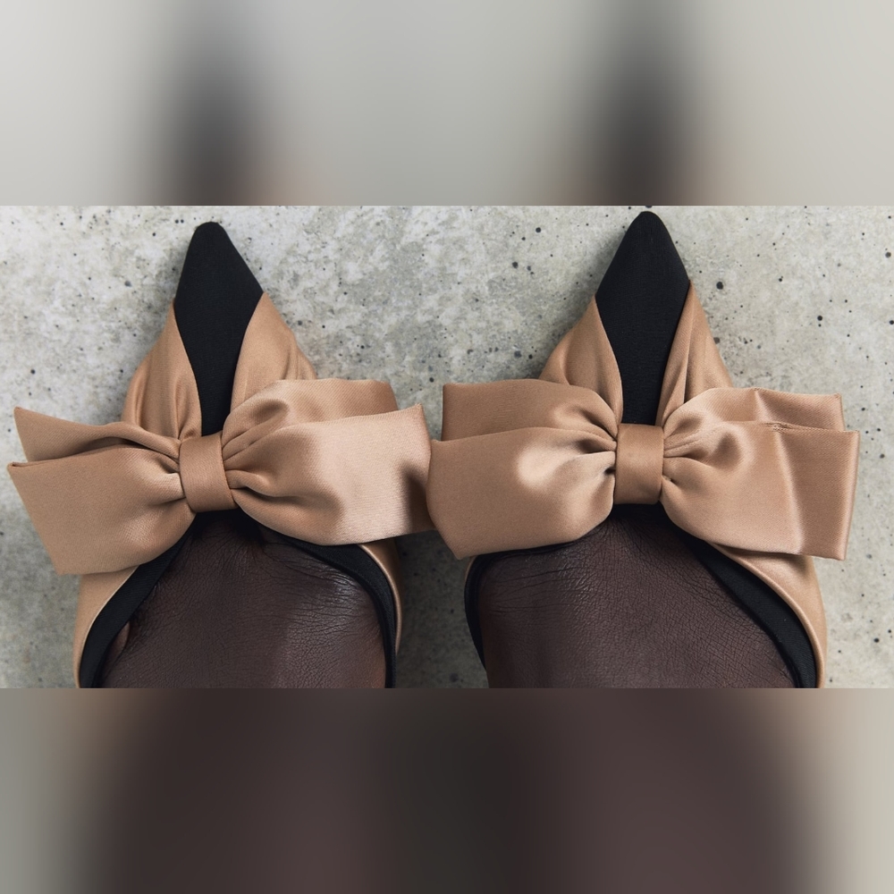 Zara, BOW TRIM SLINGBACKS, US 7.5 - Picture 13 of 14